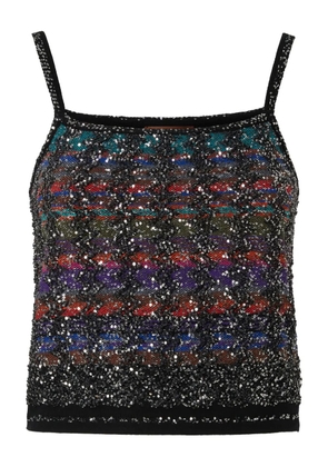 Missoni sequin-embellished striped top - Black