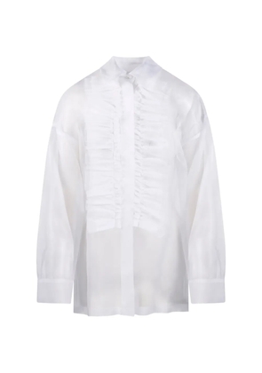 P.A.R.O.S.H. ruffled shirt - White