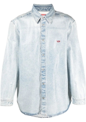 Diesel embroidered-logo denim shirt - Blue