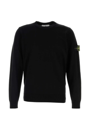 Stone Island logo-patch sweater - Black
