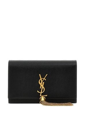 Saint Laurent small Kate logo-detail tassel shoulder bag - Black