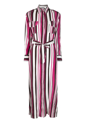 Kiton striped shirt long dress - Pink