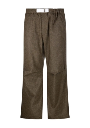 DARKPARK elastic-waistband belted trousers - Green