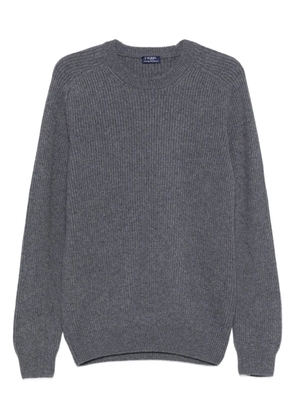 Barba ribbed crew-neck sweater - Grey