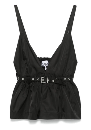 GANNI Duchesse Strap top - Black