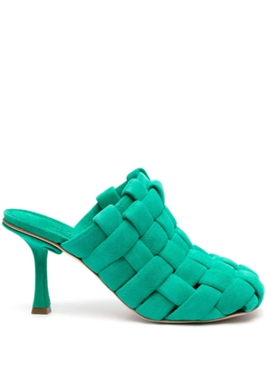 A.W.A.K.E. Mode 95mm Wilma suede mules - Green