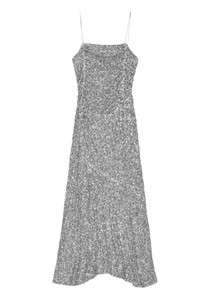 GANNI sequin-embellished maxi dress - Silver
