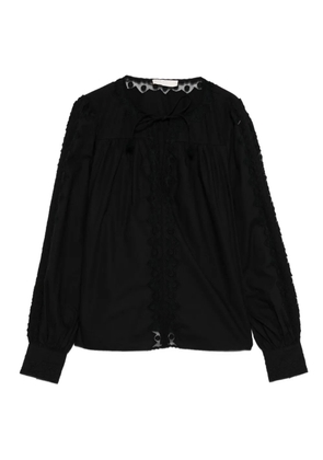 Ulla Johnson Kady lace-embroidery long-sleeve blouse - Black