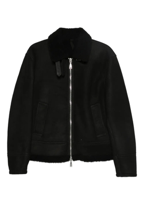 Tagliatore zip-up bomber jacket - Black
