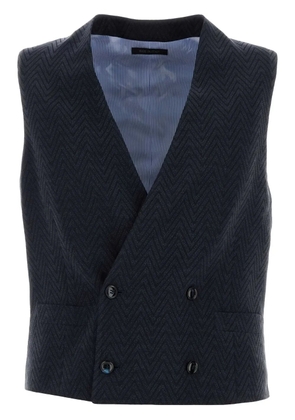 Giorgio Armani zigzag waistcoat - Blue