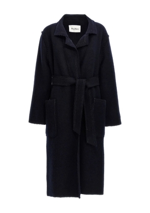 Max Mara belted-waist coat - Blue