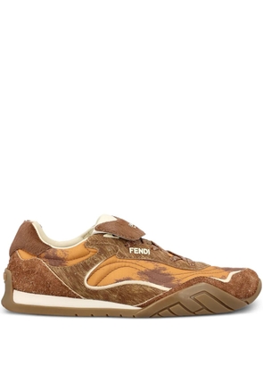 FENDI Wave Pulse lace-up sneakers - Brown