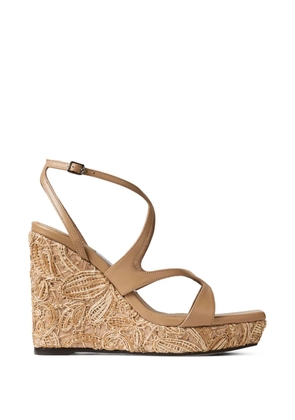 Jimmy Choo Ayla strappy heeled espadrilles - Brown
