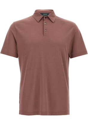 Zanone cotton polo shirt - Brown