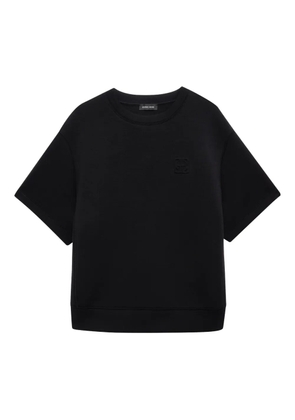 ANINE BING framed monogram T-shirt - Black
