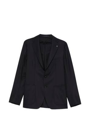 Tagliatore notched-lapel patch-pocket blazer - Blue