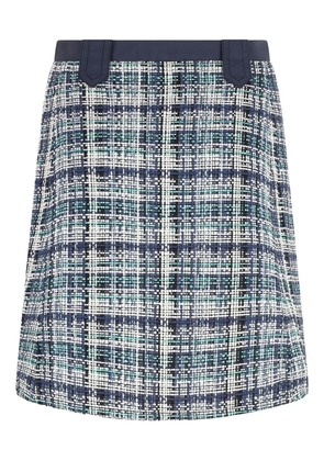 ETRO bouclé-knit midi straight skirt - Blue