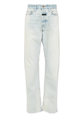 Fear Of God logo-tag mid-rise straight-leg jeans - Blue