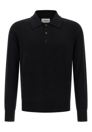 Saint Laurent wool buttoned polo shirt - Black
