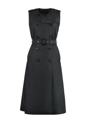 Moorer sleeveless belted trench coat - Black