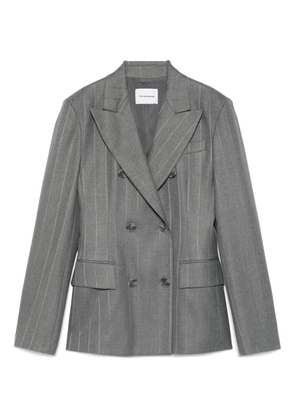 THE ANDAMANE pinstripe double-breasted blazer - Grey
