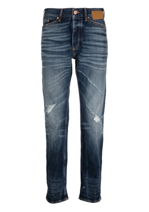 Palm Angels slim-fit distressed straight-leg jeans - Blue