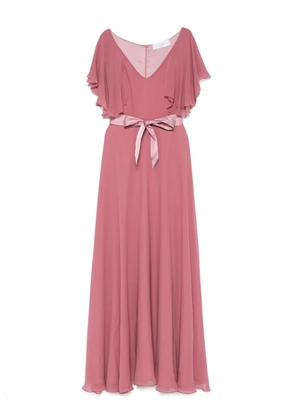 DE SANTIS ruffle-detail maxi dress - Pink