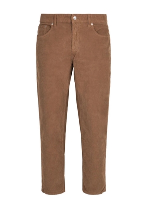 Department 5 logo-patch corduroy trousers - Brown