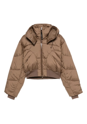 adidas by Stella McCartney hooded quilted jacket - Brown