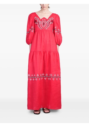 HOLY CAFTAN Adalasia maxi dress - Red
