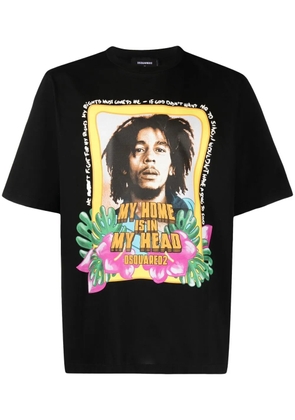 DSQUARED2 graphic-print crew-neck T-shirt - Black