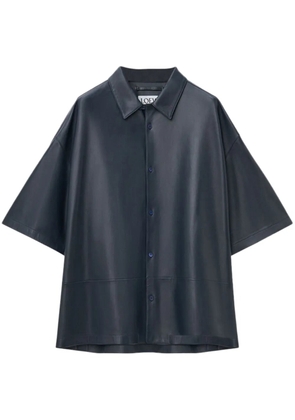 LOEWE short sleeve leather shirt - Blue