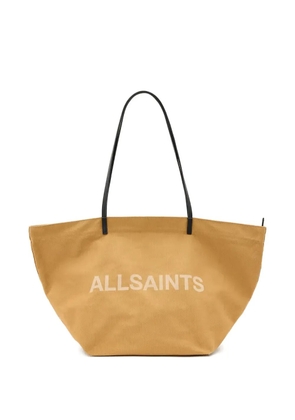 AllSaints logo-plaque tote bag - Yellow