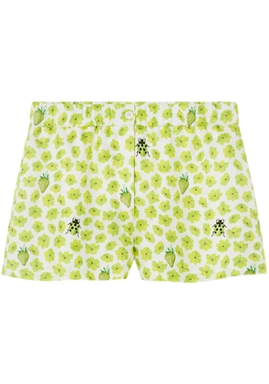 Versace Strawberry Garden silk boxer sorts - White