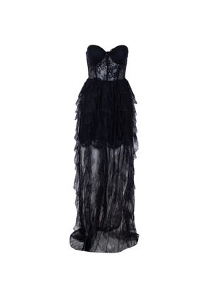 Aniye By embroidered-lace maxi dress - Black