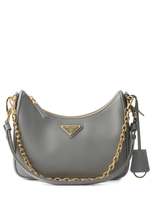 Prada mini Re-Edition leather shoulder bag - Grey