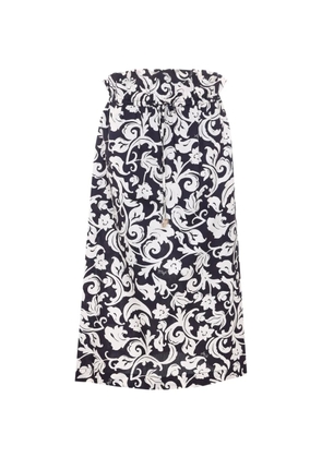 LIU JO elasticated printed midi skirt - Black