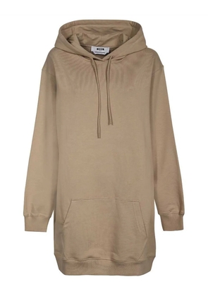 MSGM logo-print dress - Neutrals