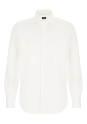 Barba long-sleeve button-down shirt - White