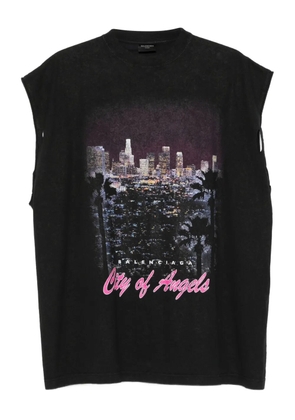 Balenciaga City of Angels sleeveless tank top - Black