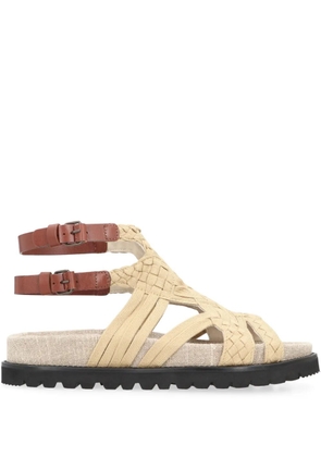 Alberta Ferretti buckle-strap flat sandals - Neutrals
