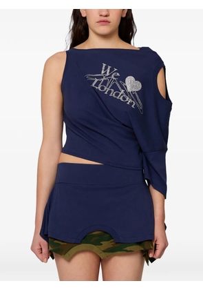 Gina Corrieri asymmetric embroidery top - Blue