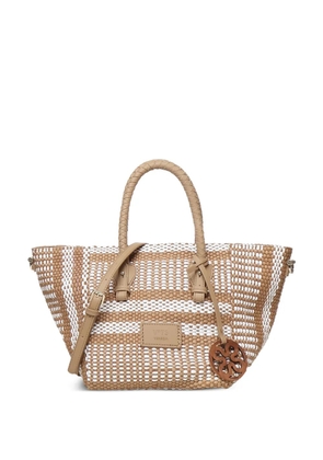 V°73 Stefanie woven tote bag - Brown