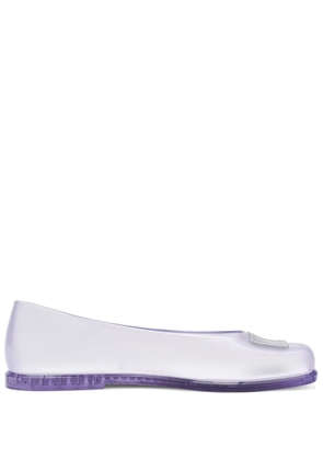 Marc Jacobs x Melissa logo-embossed ballerina shoes - Purple