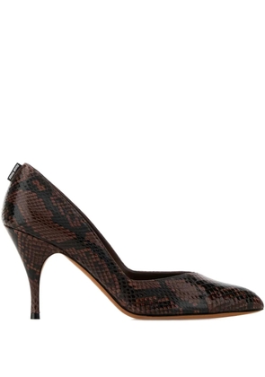 Miu Miu 85mm leather pumps - Brown