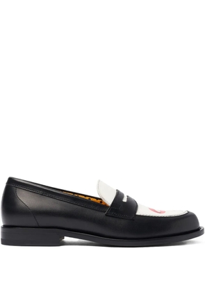 Scarosso print-motif loafers - Black