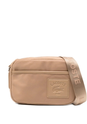 Lacoste logo-plaque satchel bag - Neutrals