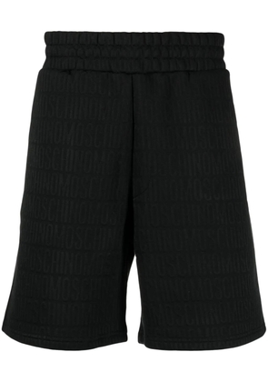 Moschino monogram-jacquard elasticated track shorts - Black