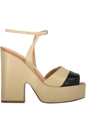 Francesco Russo 120mm leather sandals - Neutrals