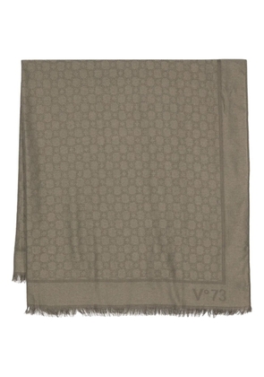V°73 logo-pattern scarf - Green